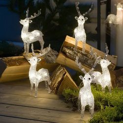 Kjøp reinsdyr, julelys ute