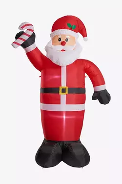 Julefigur oppblåsbar nisse, reisdyr, snømann
